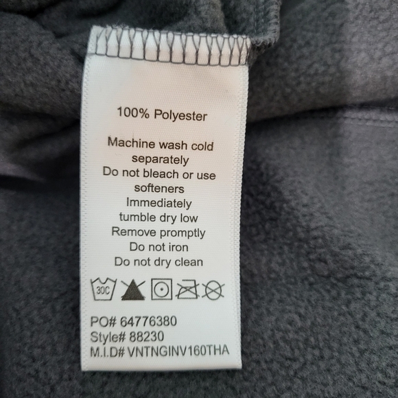 North End Black Grey Fleece Jacket Men’s Size S - Picture 7 of 8